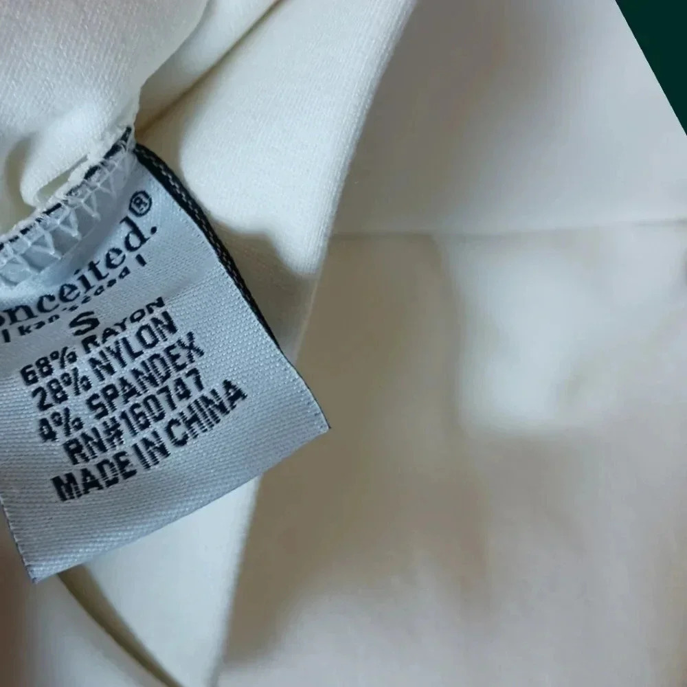 Conceited innovate stretch slim button dress pant with pockets size Small white - Picture 7 of 9